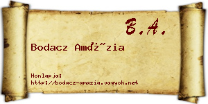 Bodacz Amázia névjegykártya